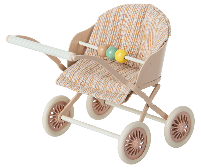 Kinderwagen für Babymaus rose